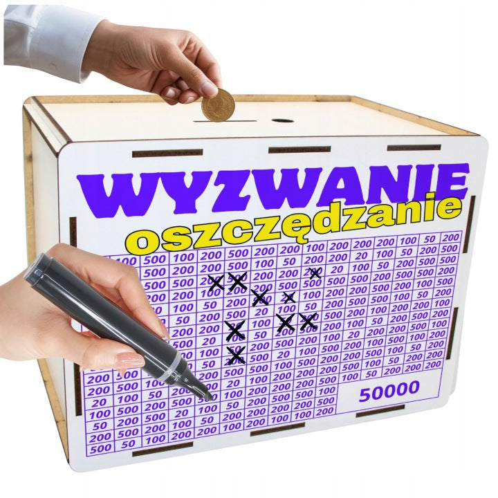 Duża skarbonka Wyzwanie Oszczędzanie – 50 000 zł