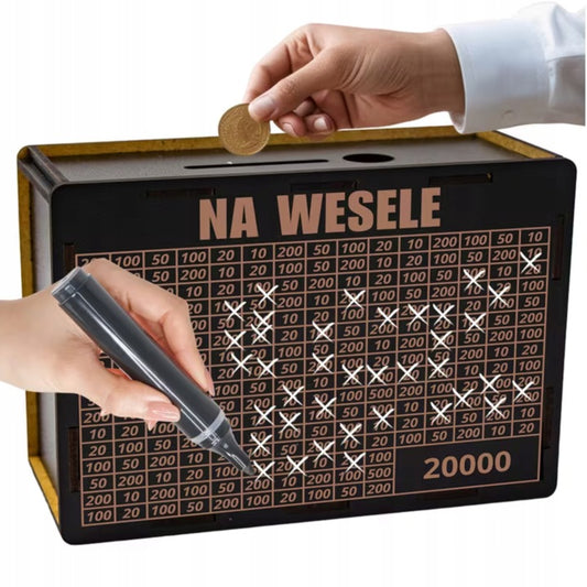 Drewniana skarbonka Na Wesele – 20 000 zł