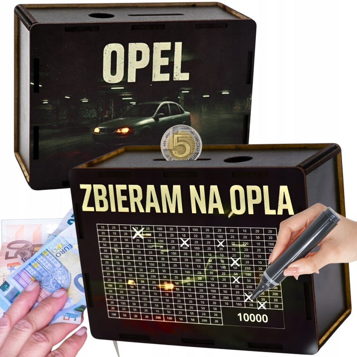 Personalizowana skarbonka wykreślanka – 5 000 / 10 000 / 20 000 zł