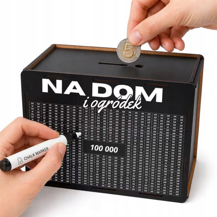 Duża skarbonka Na Dom i Ogródek – 100 000 zł