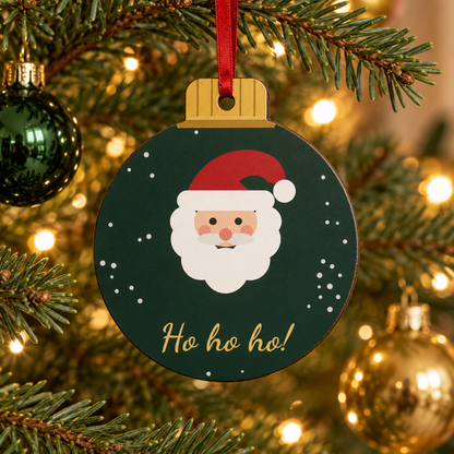 Zawieszka choinkowa bombka Mikołaj „Ho ho ho!” na choince