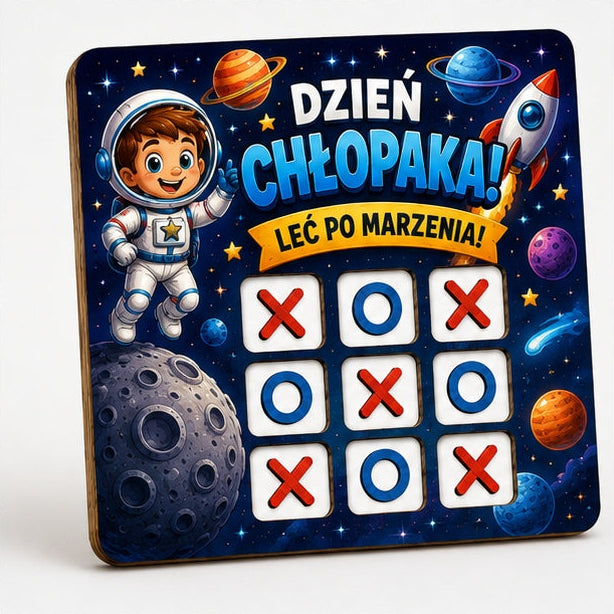 Kółko i krzyżyk HDF na Dzień Chłopaka - wzór Astronauta