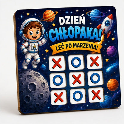 Kółko i krzyżyk HDF na Dzień Chłopaka - wzór Astronauta