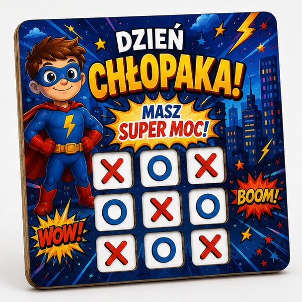 Kółko i krzyżyk HDF na Dzień Chłopaka - wzór Bohater