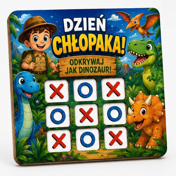 Kółko i krzyżyk HDF na Dzień Chłopaka - wzór Odkrywca