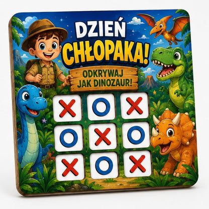 Kółko i krzyżyk HDF na Dzień Chłopaka - wzór Odkrywca