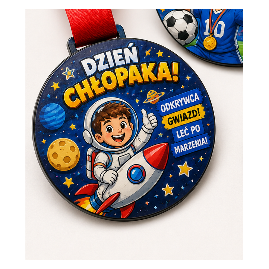 Medal HDF na Dzień Chłopaka - wzór kosmos
