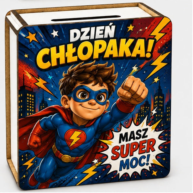 Skarbonka na Dzień Chłopaka - wzór Bohater