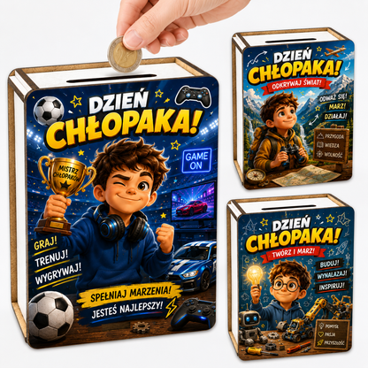 Skarbonki na Dzień Chłopaka - wizualizacja wariantów