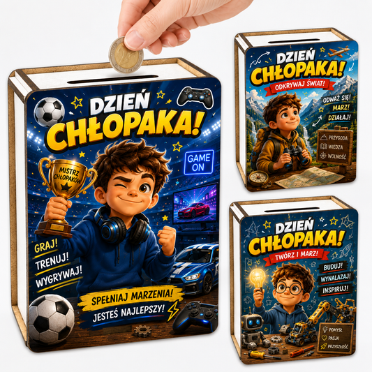 Skarbonki na Dzień Chłopaka - wizualizacja wariantów