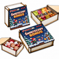 Świąteczne pudełko na słodycze z HDF – wzór Świąteczny bonus w stylu gry pixel art